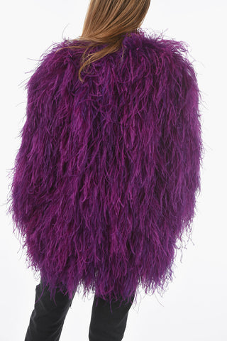 Feather Jacket with Hook Closure