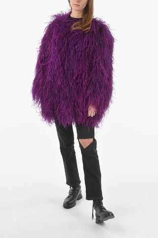 Feather Jacket with Hook Closure