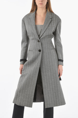 Herringbone Virgin Wool SCULPTURAL Coat
