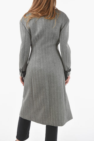 Herringbone Virgin Wool SCULPTURAL Coat