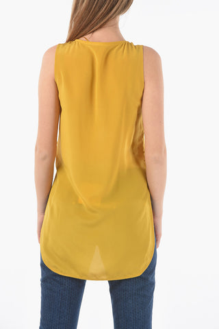 Side Splits Oversized Top with Breast Pocket