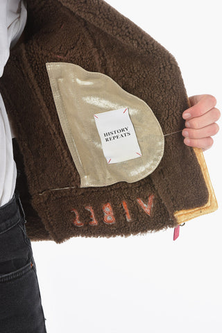 Giubbotto Shearling Ricamato