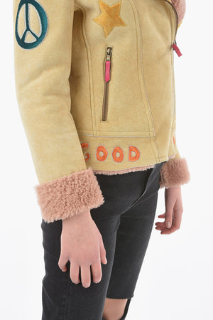 Giubbotto Shearling Ricamato