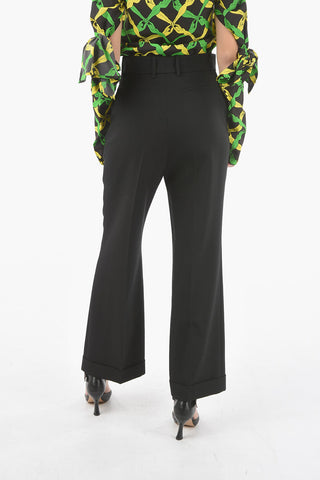 Mohair Tailored Pants with High Waist
