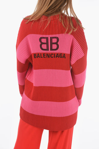 Crew Neck Awning Stripe Cotton UNISEX Pullover