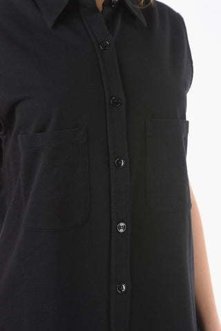 Sleeveless Shirt with Double Breast Pocket