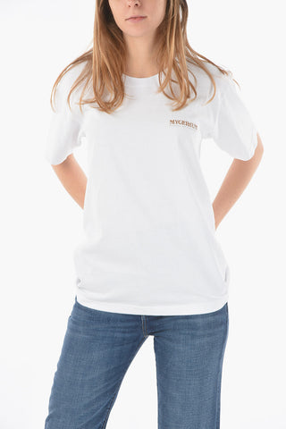 Crew Neck MYCELLIUM Cotton T-Shirt