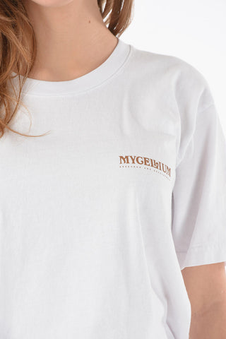 Crew Neck MYCELLIUM Cotton T-Shirt