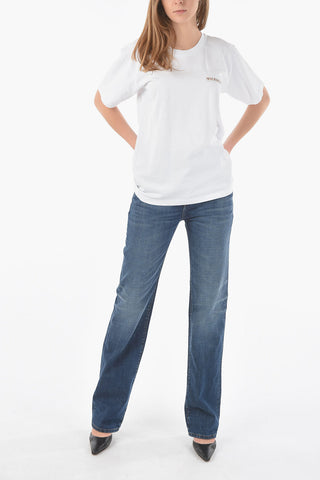 Crew Neck MYCELLIUM Cotton T-Shirt