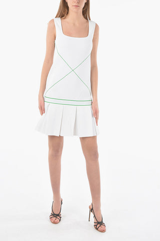 Square Neckline Mini Tennis Dress