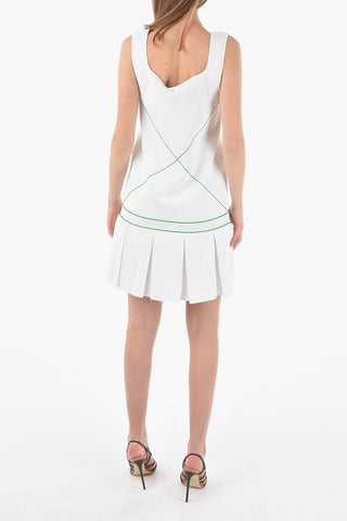 Square Neckline Mini Tennis Dress