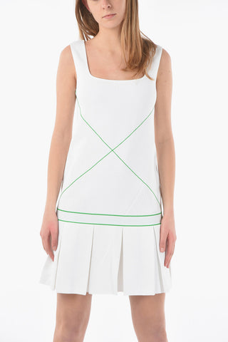 Square Neckline Mini Tennis Dress