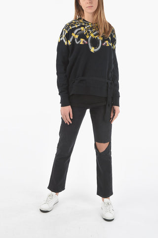Printed JOSEFINA Crewneck Sweatshirt With Side Slits