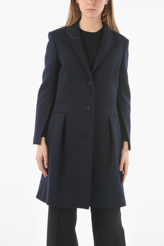 Wool Blend A-line Coat With Splitted Sleeve