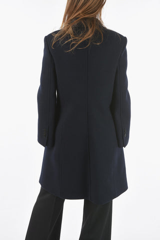 Wool Blend A-line Coat With Splitted Sleeve