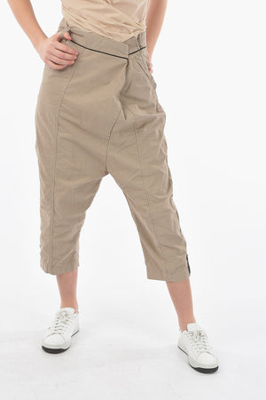 Low-Crotch Trousers GINEPRO with Contrasting Finishes