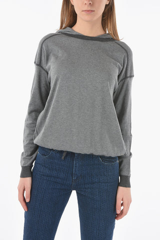 Hooded LUXURY Sweater with Perforated Details