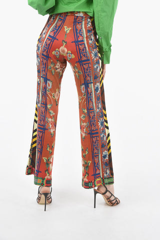 Patterned Bootcut Pants