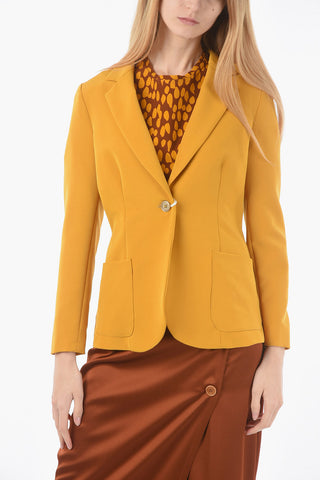 Teck Fabric Solid Color JILLIAN Blazer