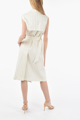 Double-breasted Striped Sleeveless KRISTY Dress