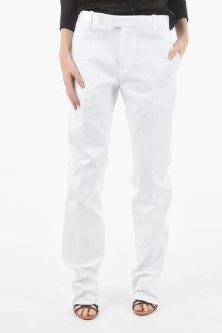 Tailored Trousers with Side Bellows Pockets and Pleats