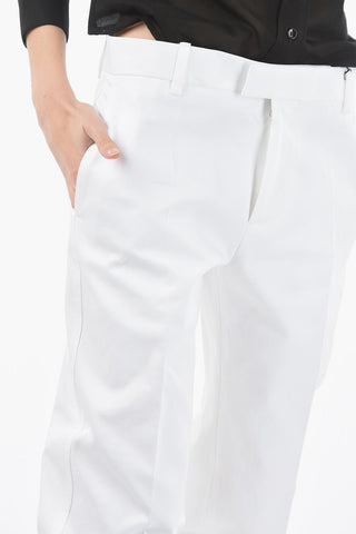 Tailored Trousers with Side Bellows Pockets and Pleats