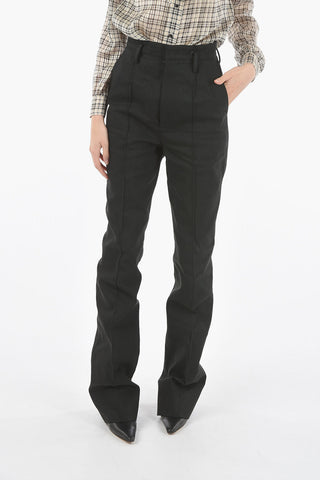 Pantaloni in Denim a Vita Alta