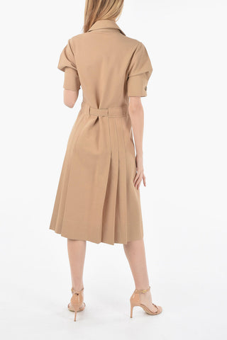 Short Sleeved Shirt Dress With Belt
