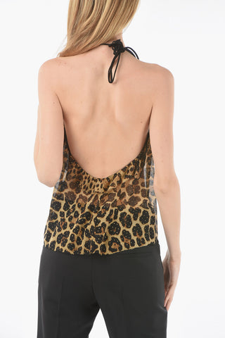 Bare Back LEOPARD Silk Top
