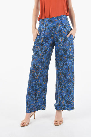 Floral Patterned Satin PAGE Pants