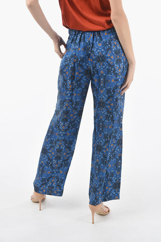 Floral Patterned Satin PAGE Pants