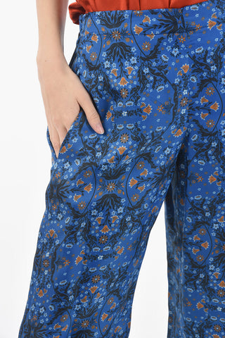 Floral Patterned Satin PAGE Pants