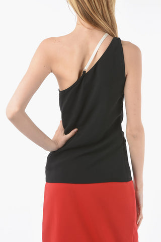 Viscose-blend One-shoulder Top