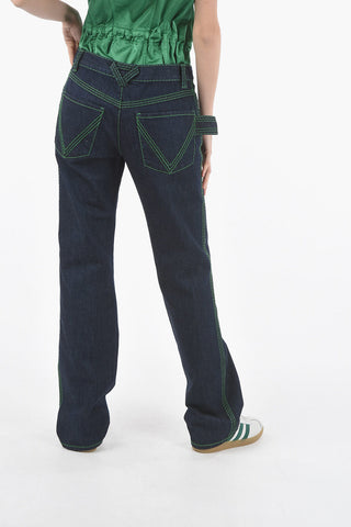 Jeans Cinque Tasche a Lavaggio Scuro con Impunture