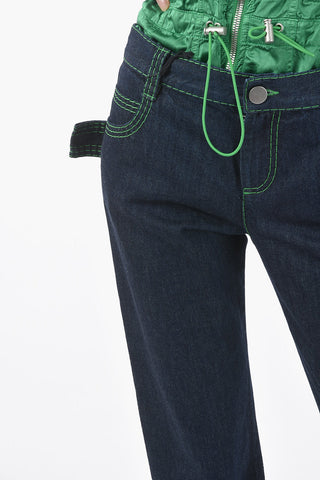 Jeans Cinque Tasche a Lavaggio Scuro con Impunture