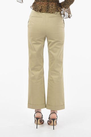 Lace-up Detail Cotton Palazzo Pants