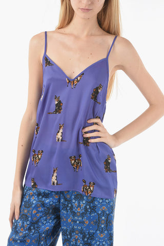 Top TONYA in Satin Stampato
