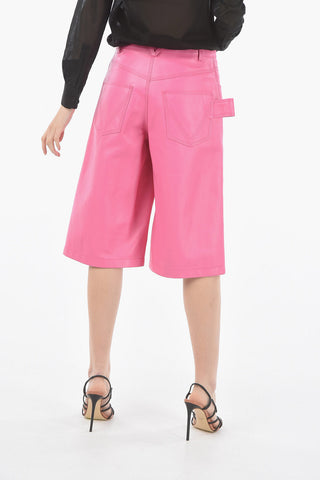 Lamb Skin Five Pockets Shorts
