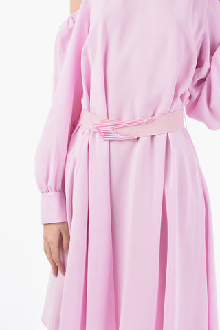 Abito Midi Cold Shoulder con Cintura Elastica