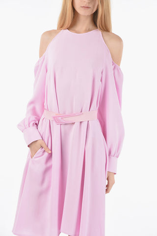 Abito Midi Cold Shoulder con Cintura Elastica
