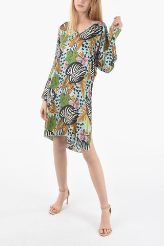 Plant Motif Asymmetrical ANN Dress