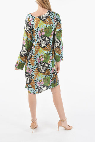 Plant Motif Asymmetrical ANN Dress