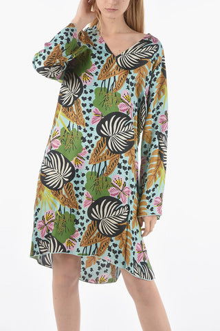 Plant Motif Asymmetrical ANN Dress