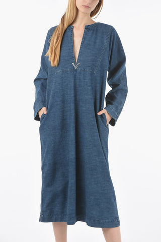 Denim Long Tunic Dress