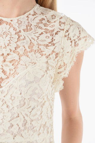Short Sleeved Lace Skater Dress