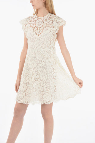 Short Sleeved Lace Skater Dress