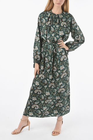 Silk Paisley Printed ALLEGRA Maxi Dress