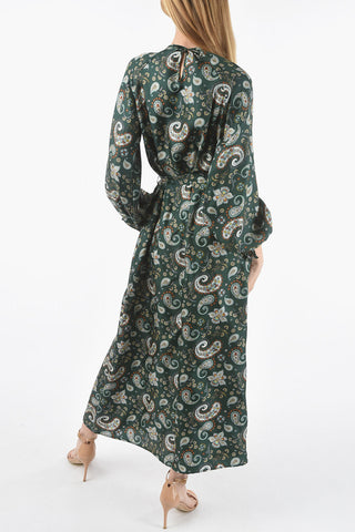 Silk Paisley Printed ALLEGRA Maxi Dress