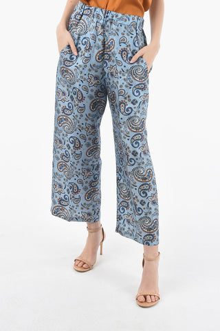 Paisley Patterned Silk PENELOPE Pants