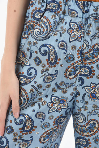 Paisley Patterned Silk PENELOPE Pants